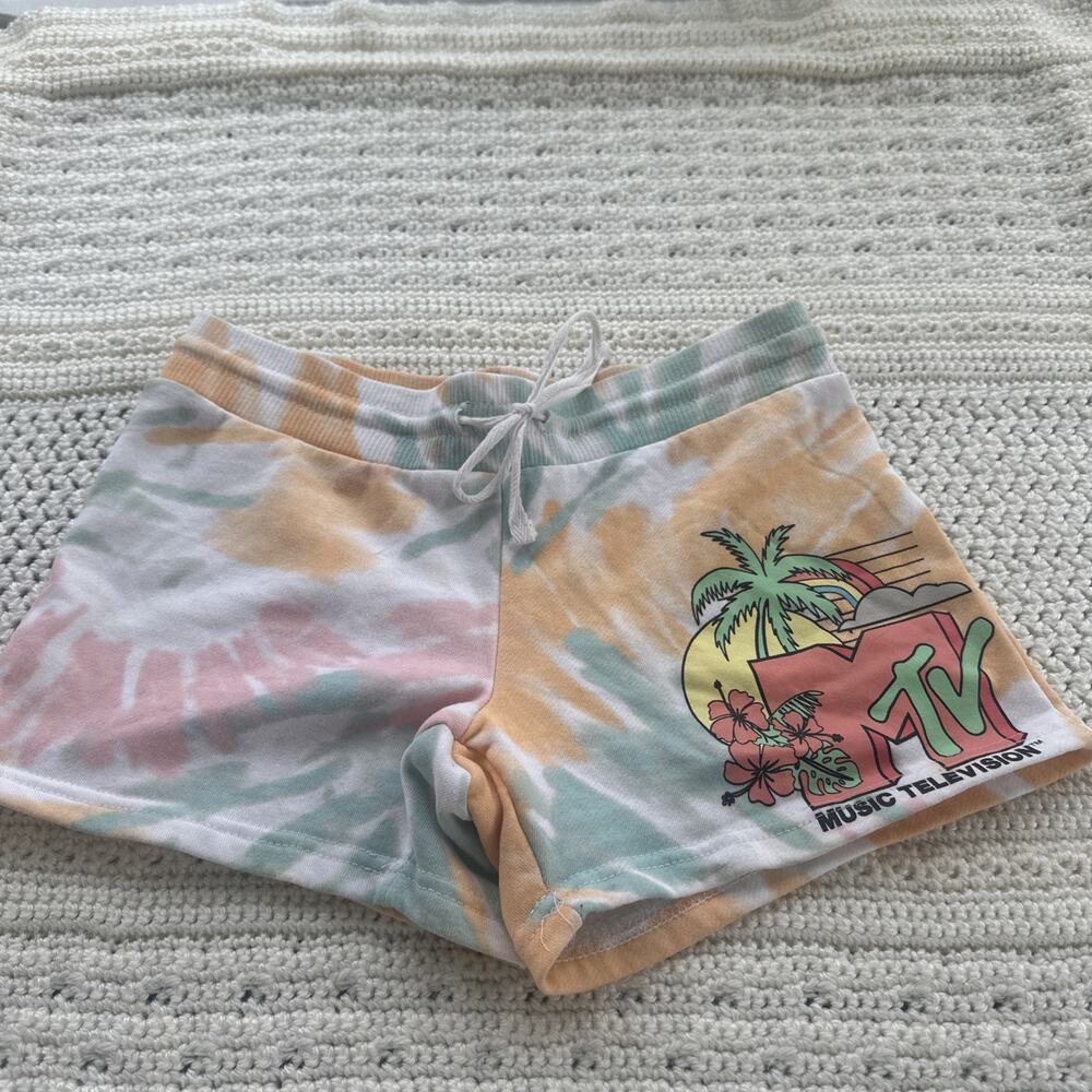MTV Tie Dye Shorts Women’s Xs 90s Themed Retro